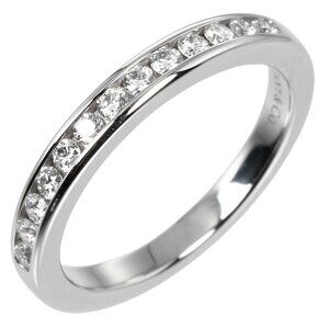 TIFFANY&Co. Setting Half Circle Ring 0.1" model Pt950Platinum/diamond #3.7...